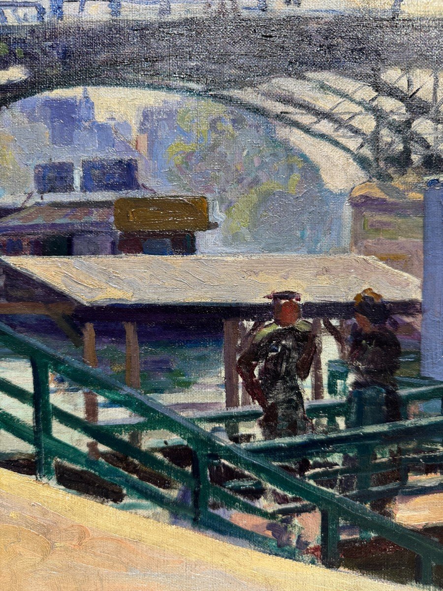 Jean Hippolyte Marchand (1883-1940) - Paris, Le Pont Des Arts, 1906-photo-2