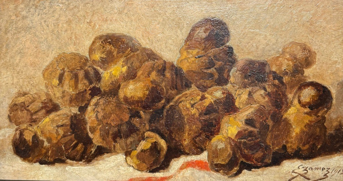Emmanuel Zamor (Salvador (br&eacute;sil) 1840 - Cr&eacute;teil, 1919) - Les Brioches, 1912