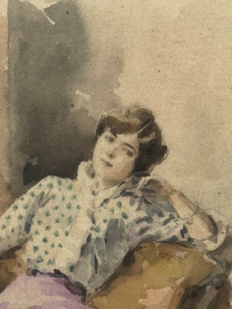 Osvaldo Tofani (1849-1915) - Femme à La Cigarette, 1913-photo-4