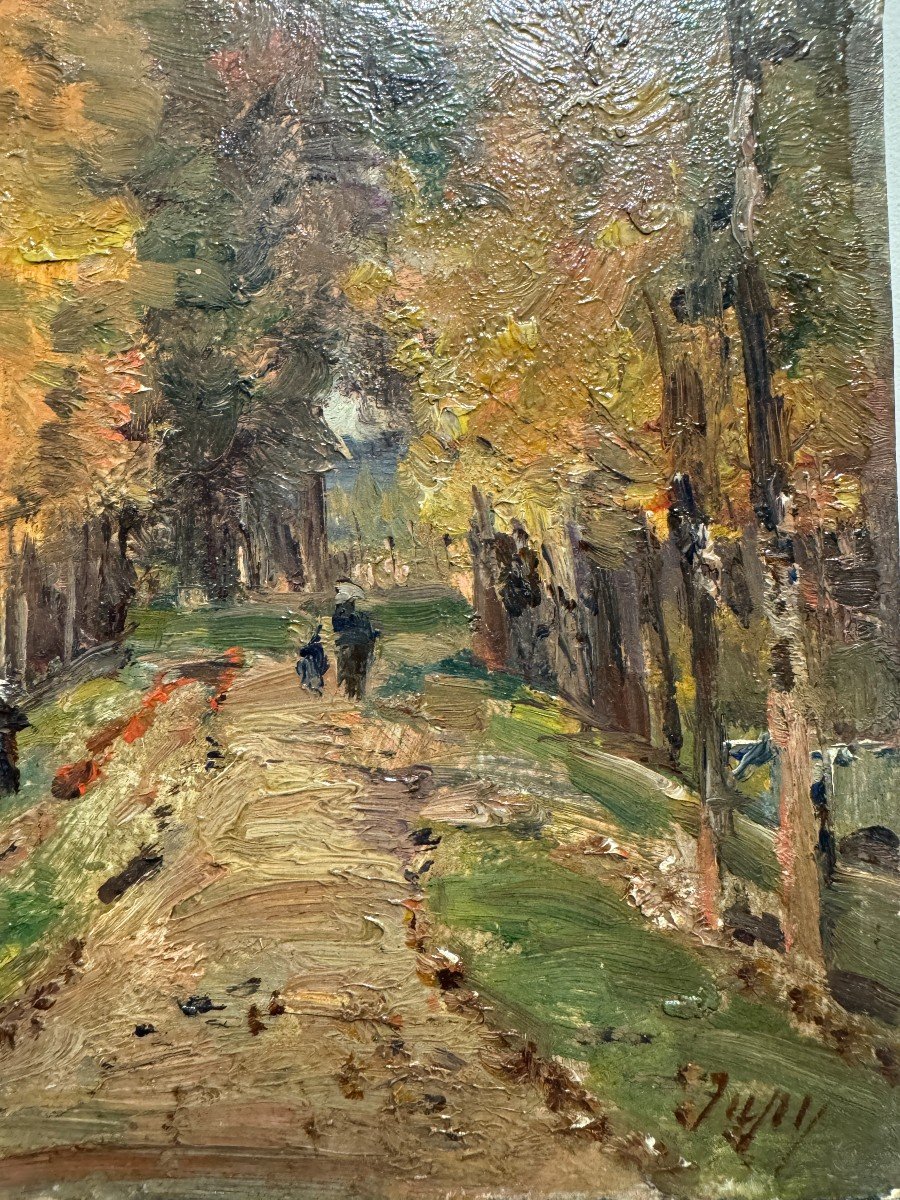 Louis Aimé Japy (1840-1916) - Promenade Dans Les Bois-photo-2
