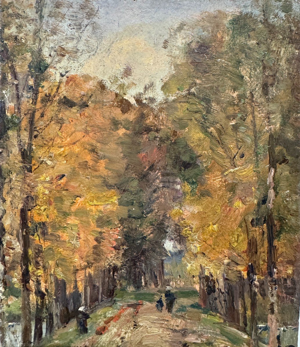 Louis Aimé Japy (1840-1916) - Promenade Dans Les Bois-photo-3