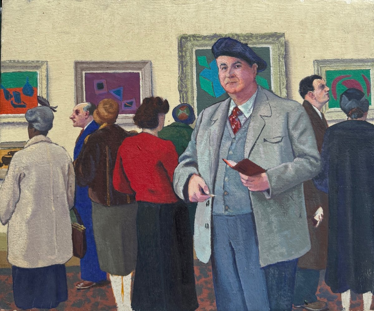 Ecole Française Vers 1940 - Le Vernissage