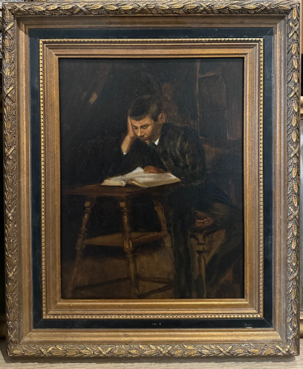 Ecole Française Impressionniste - Le Jeune étudiant, Circa 1880