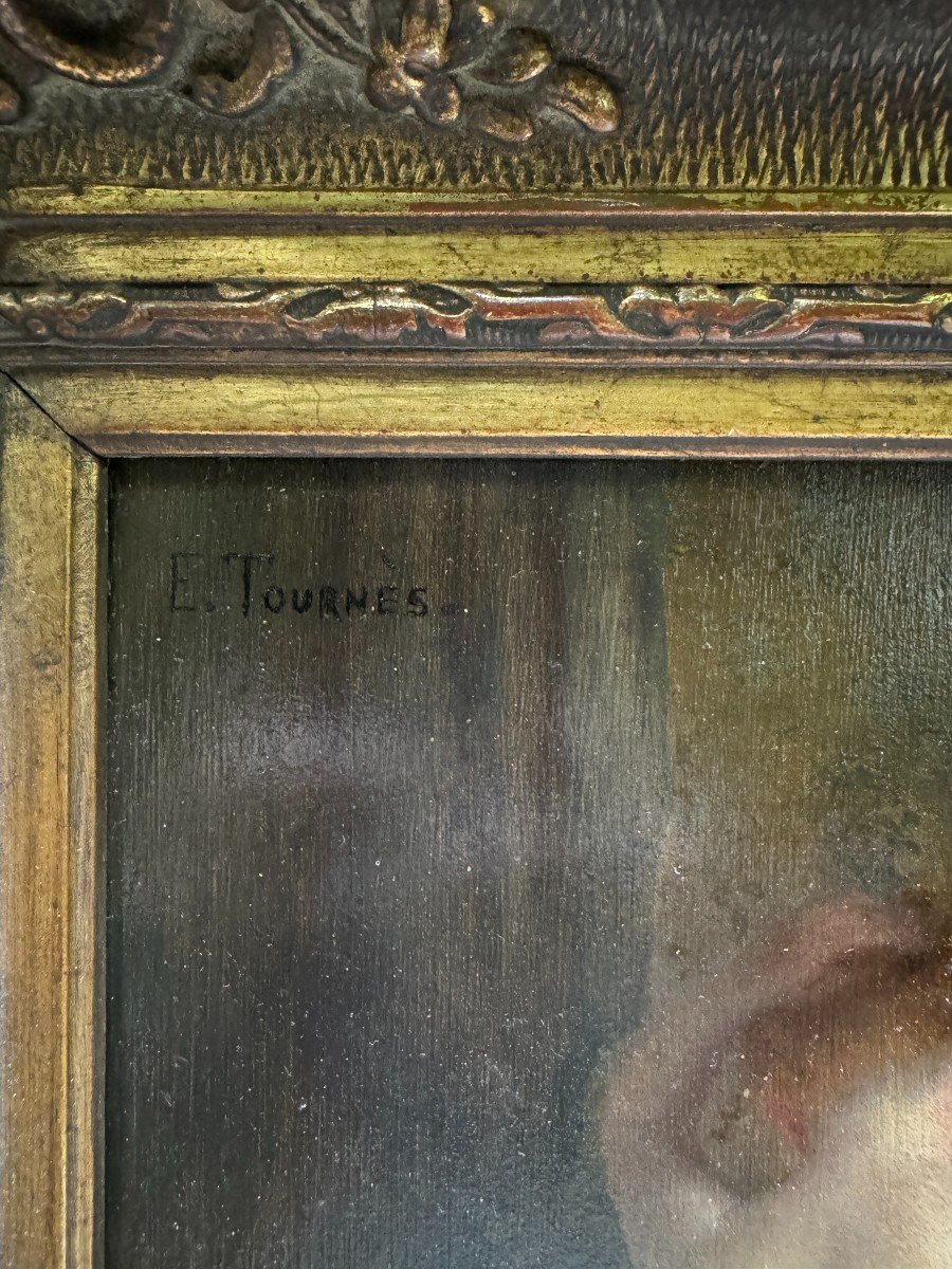 Etienne Tournes (1857-1931) - Au Réveil, Femme Nue à La Toilette-photo-1