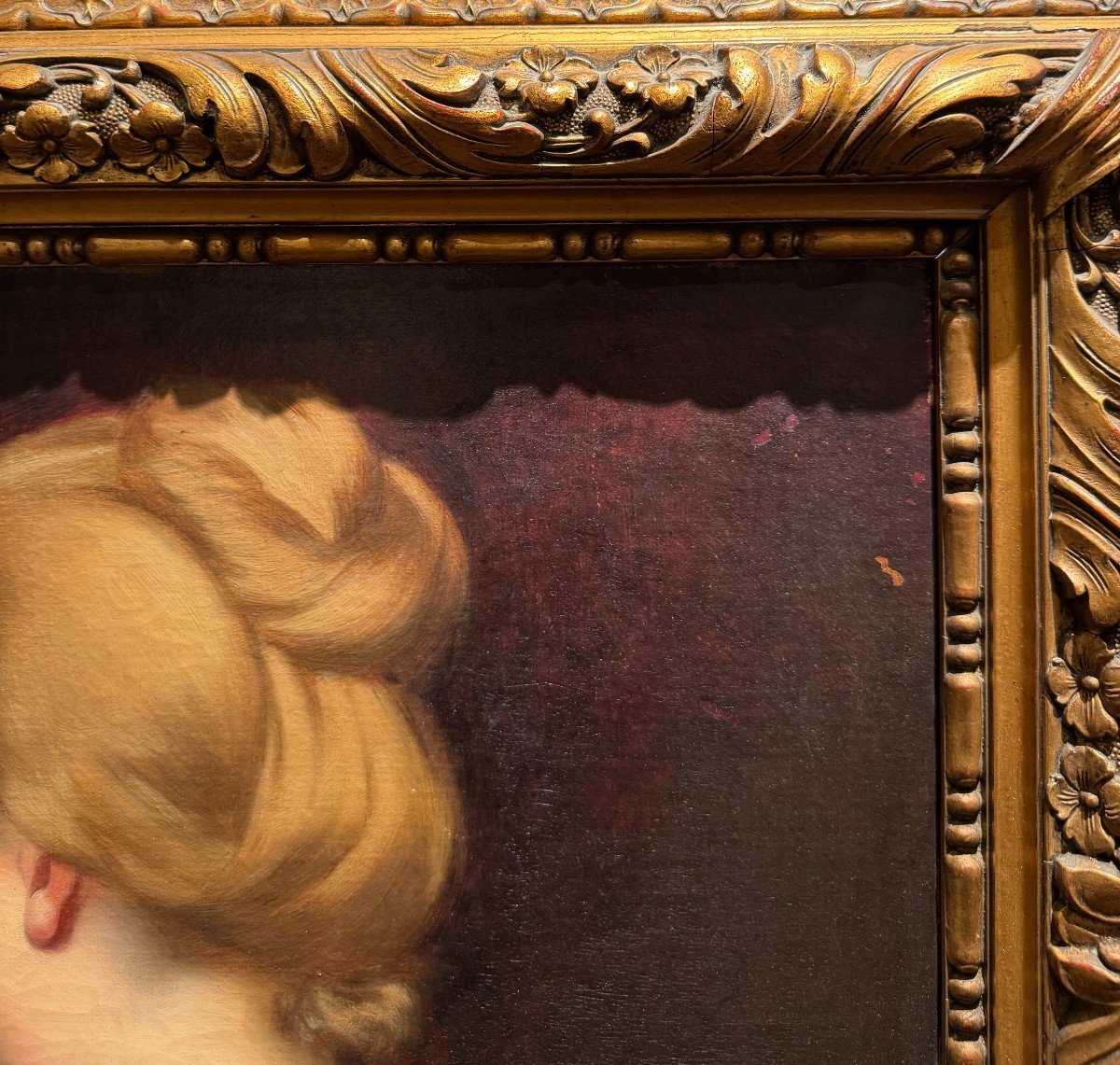 Ecole Française Impressionniste - Nuque De Femme Blonde à la broche, circa 1890-photo-3
