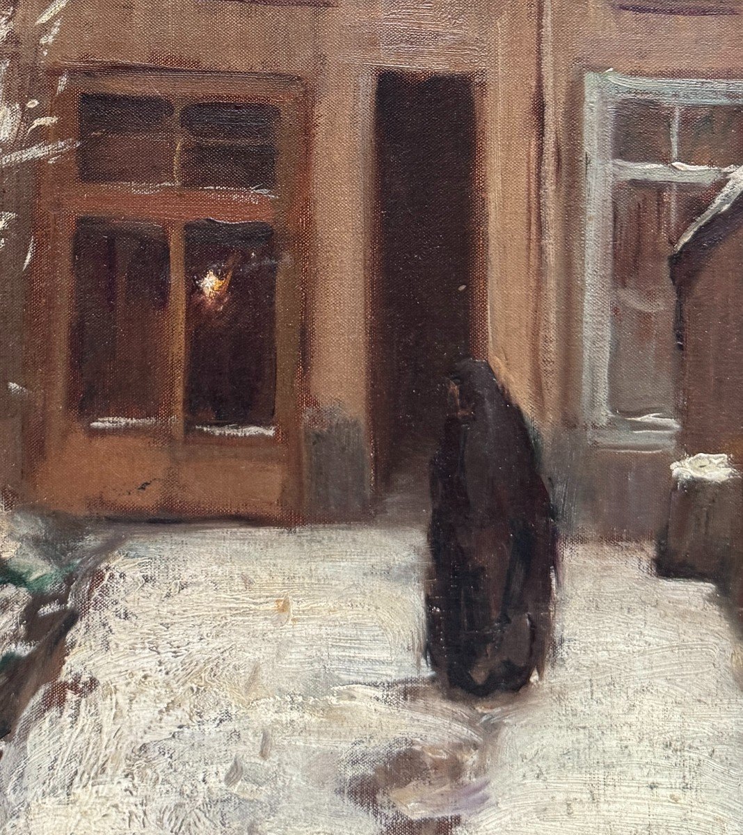 Manuel Thomson Ortiz (valparaiso - Chile, 1875 - Paris, 1953) - Paris, Nun In Winter, 1908-photo-3