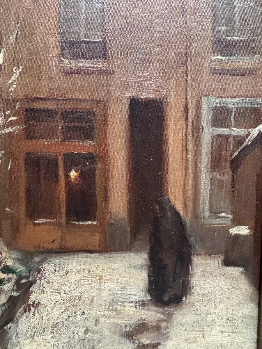 Manuel Thomson Ortiz (valparaiso - Chile, 1875 - Paris, 1953) - Paris, Nun In Winter, 1908-photo-2