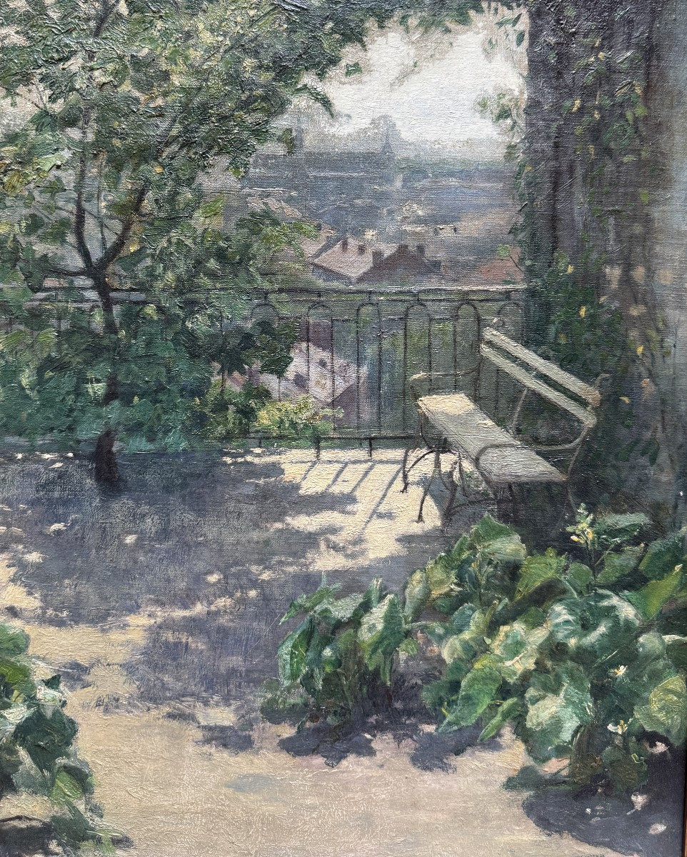 Ecole Française Impressionniste - Vue Sur La Ville, Circa 1890-photo-1