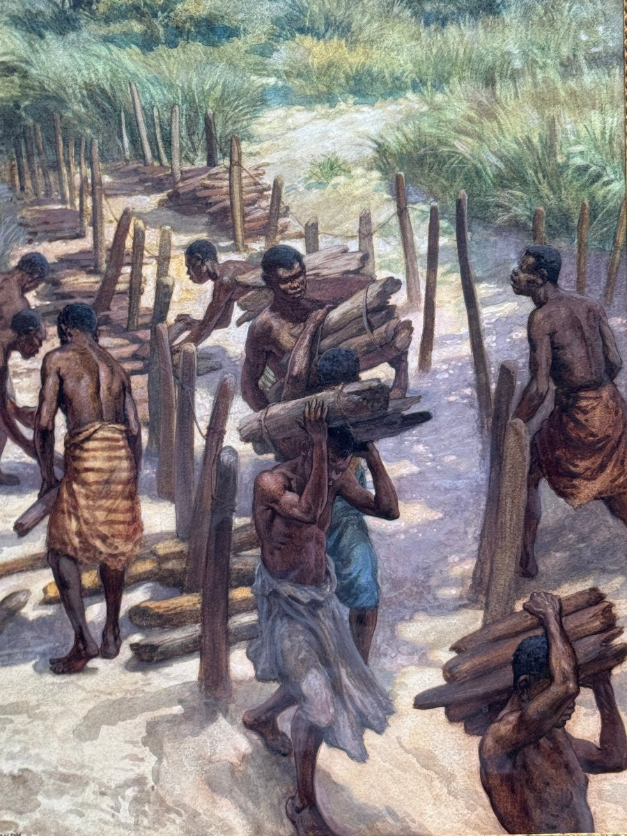Norman H Hardy (1864-1914) - Congo, Gathering Firewood, Circa 1907-photo-3