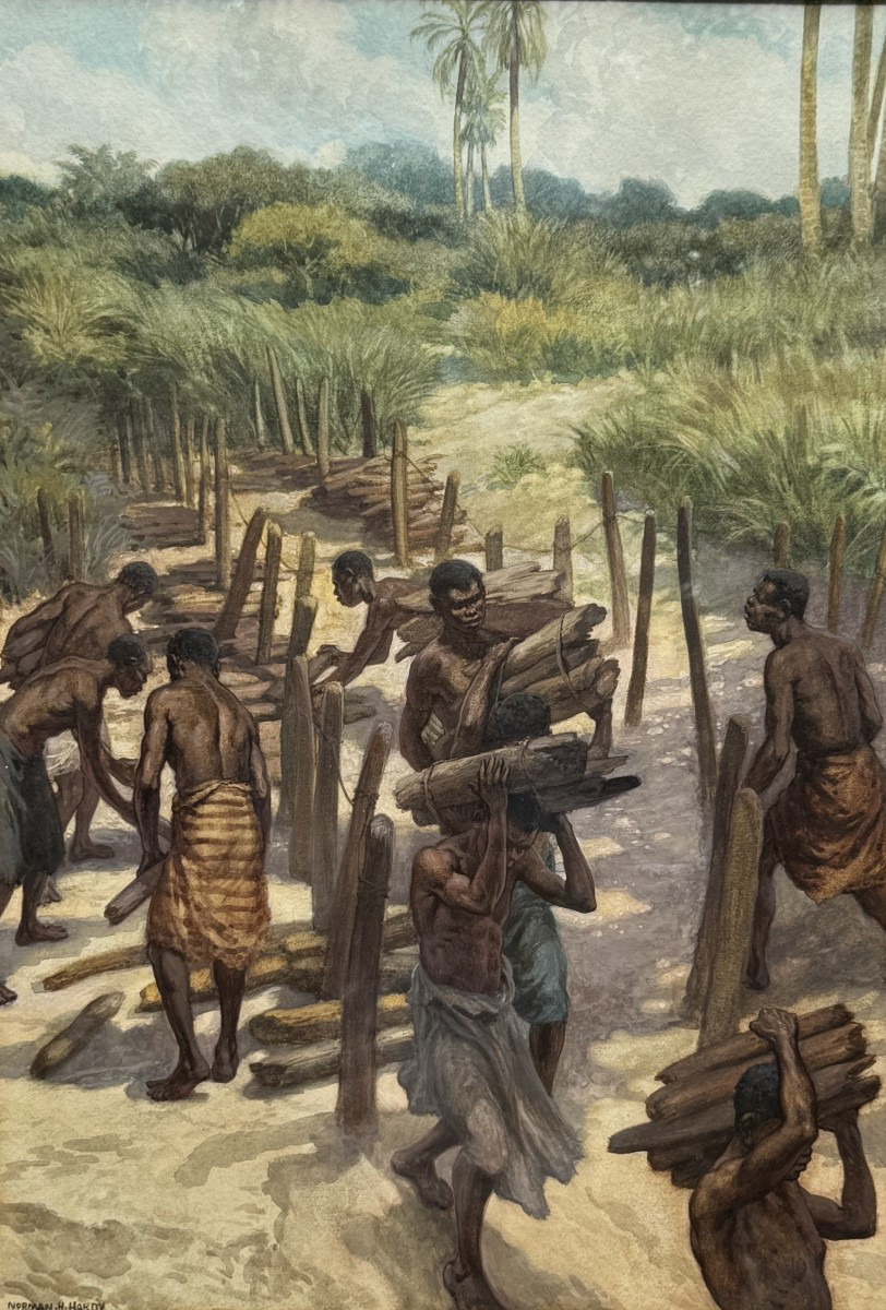 Norman H Hardy (1864-1914) - Congo, Gathering Firewood, Circa 1907