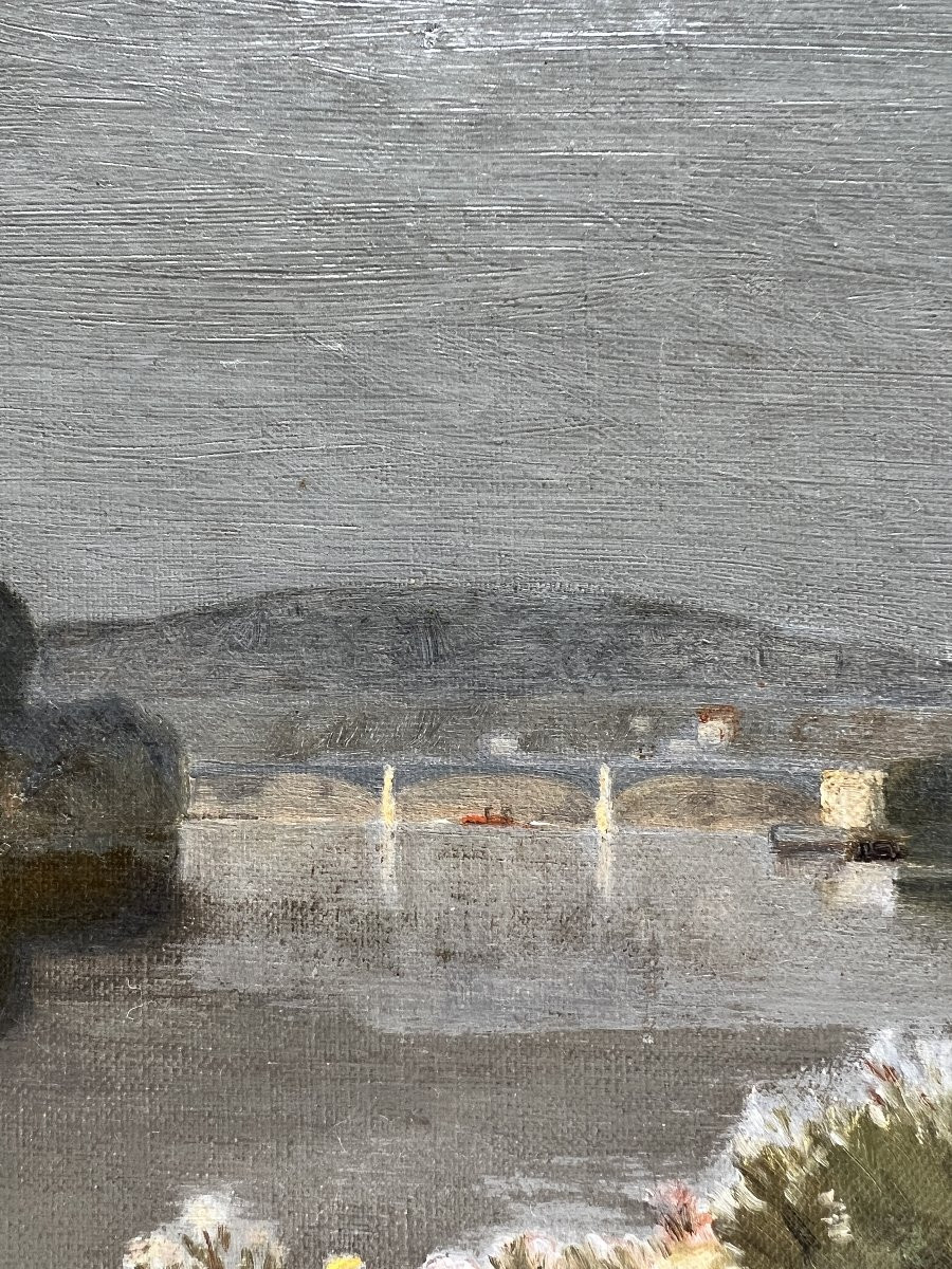 A. Seguin (19th-20th Centuries) - River And Animated Landscape, 1899 - Brittany-photo-4