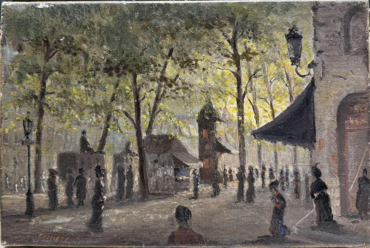 Carriere (19th-20th Centuries) - Lively Parisian Street, Circa 1900
