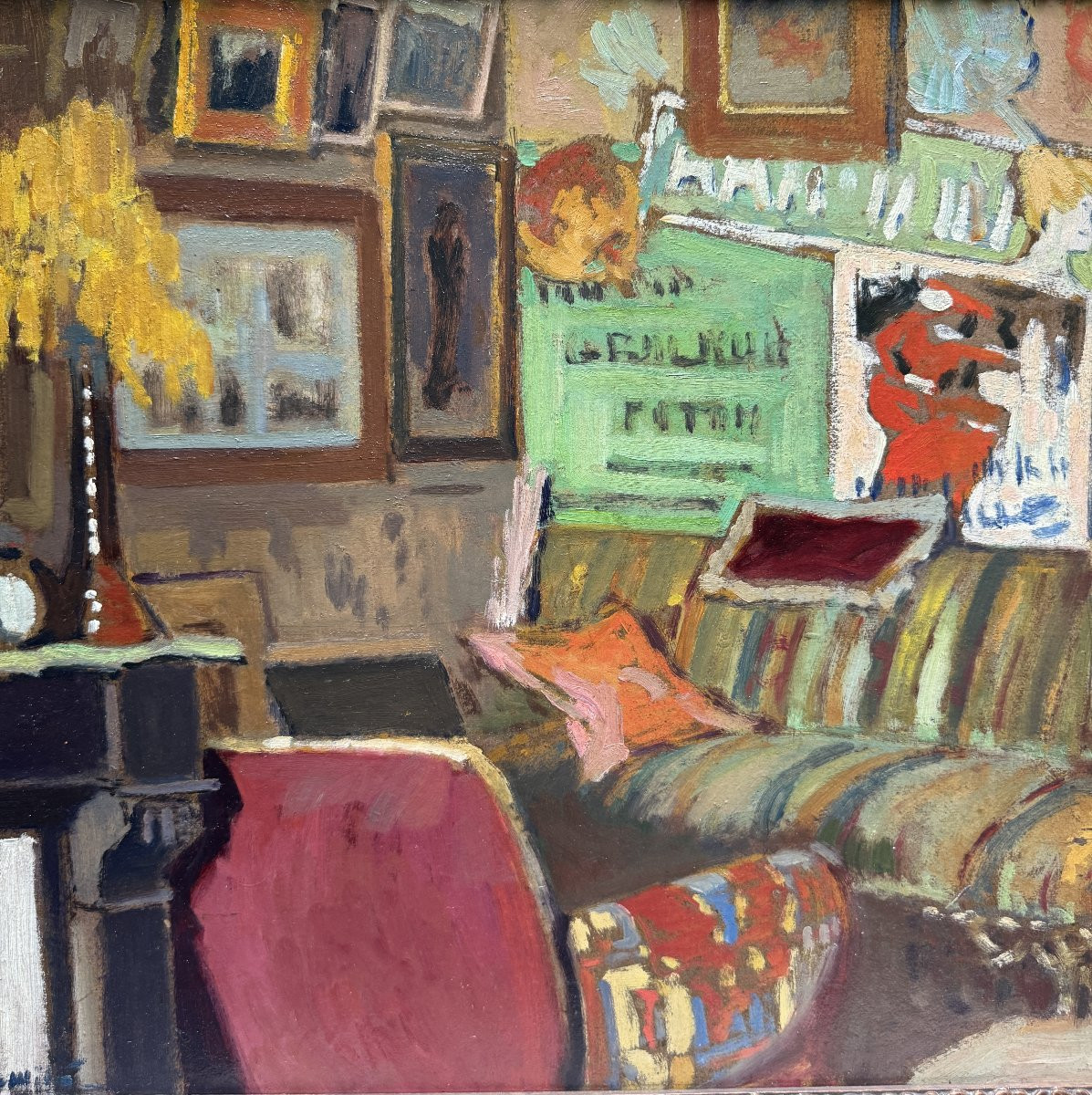 Augustin Nicolas Georges Grasmick, Known As Grass-mick (1873 - 1963) Interior, Circa 1906-photo-2
