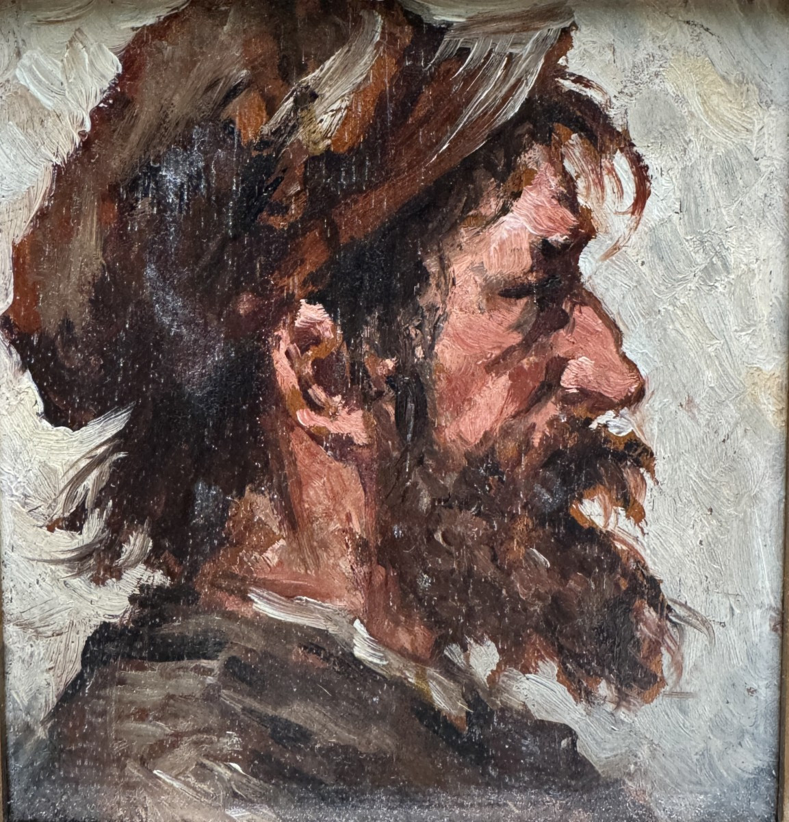 French School Of The Late 19th Century - Portrait Of A Man In Profile, Circa 1890
