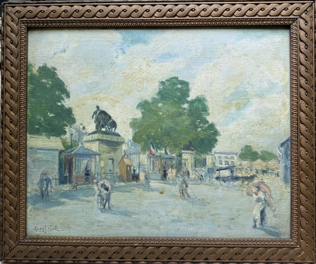 Marcel Bloch (1882-1966) - View Of A Lively Suburb