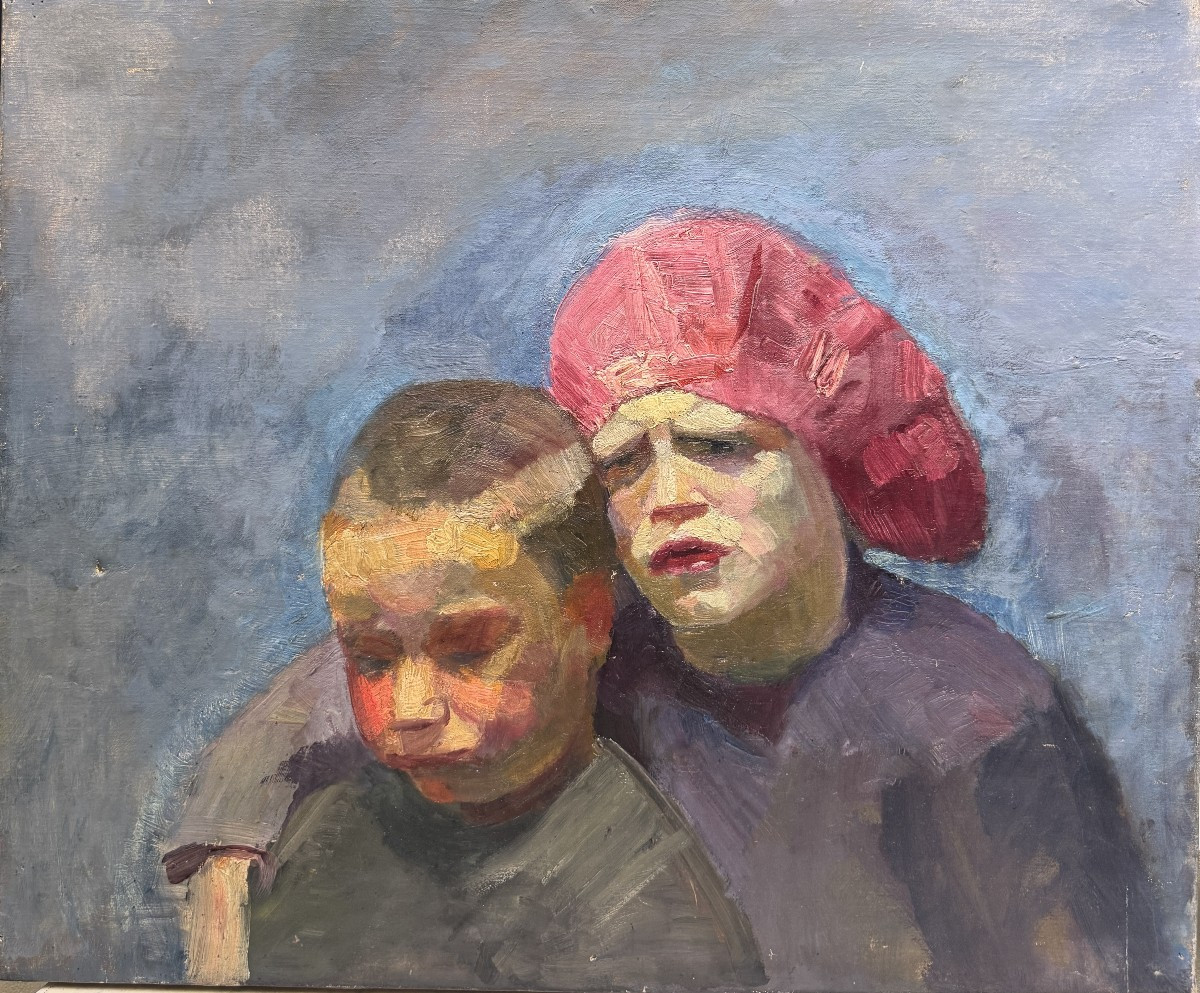 France Leplat (1895-1953) - Two Children, Circa 1924