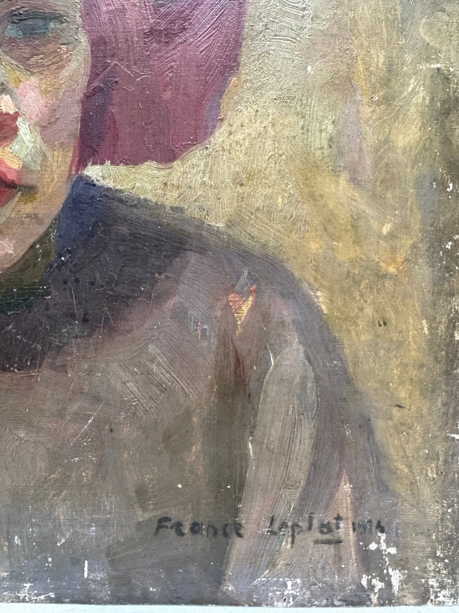 France Leplat (1895-1953) - Portrait Of A Little Girl, 1924-photo-4
