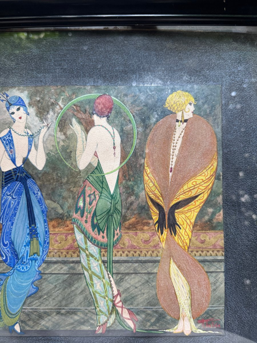 Armand Vallée (1884-1960) - Design For New Year's Eve Toilets, 1913-photo-4