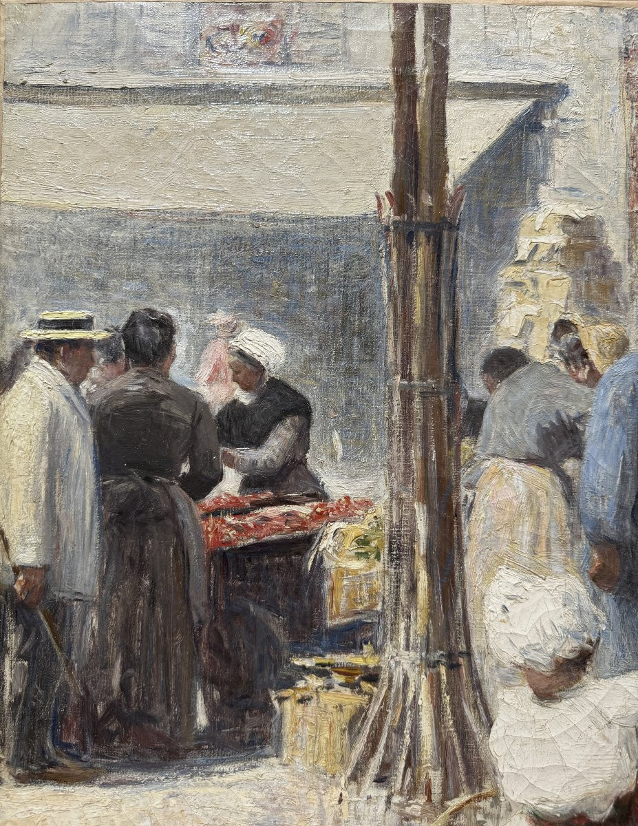 Anatole Eugène Hillairet (1880-1928) - Return From The Market, Circa 1899-photo-4