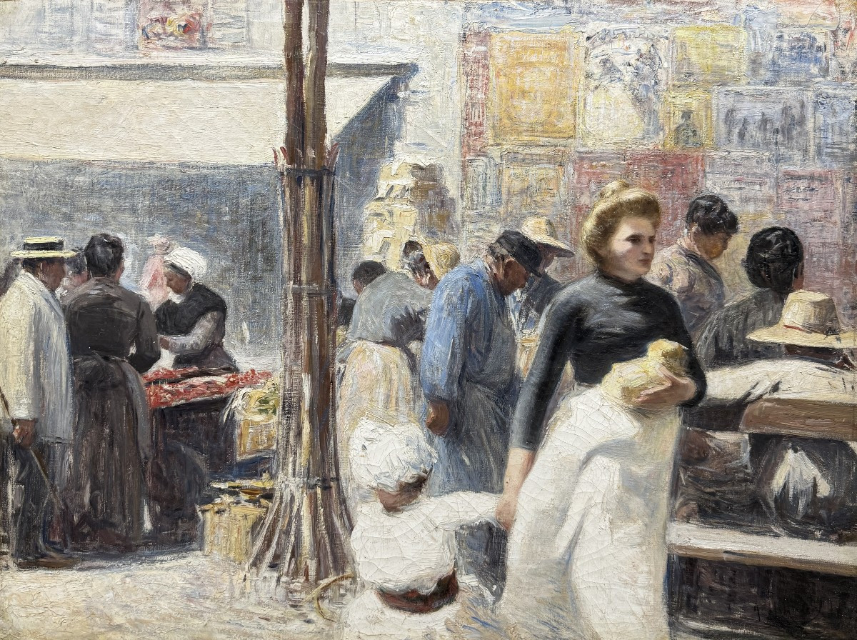Anatole Eugène Hillairet (1880-1928) - Return From The Market, Circa 1899