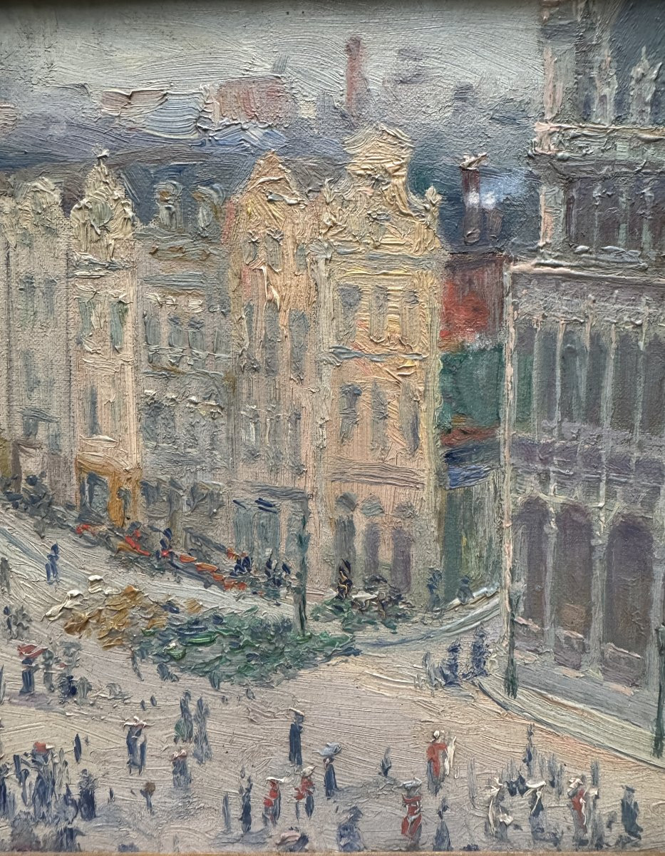 A. Hermans (xix-xx) - Brussels, Grand-place, Circa 1910-photo-3