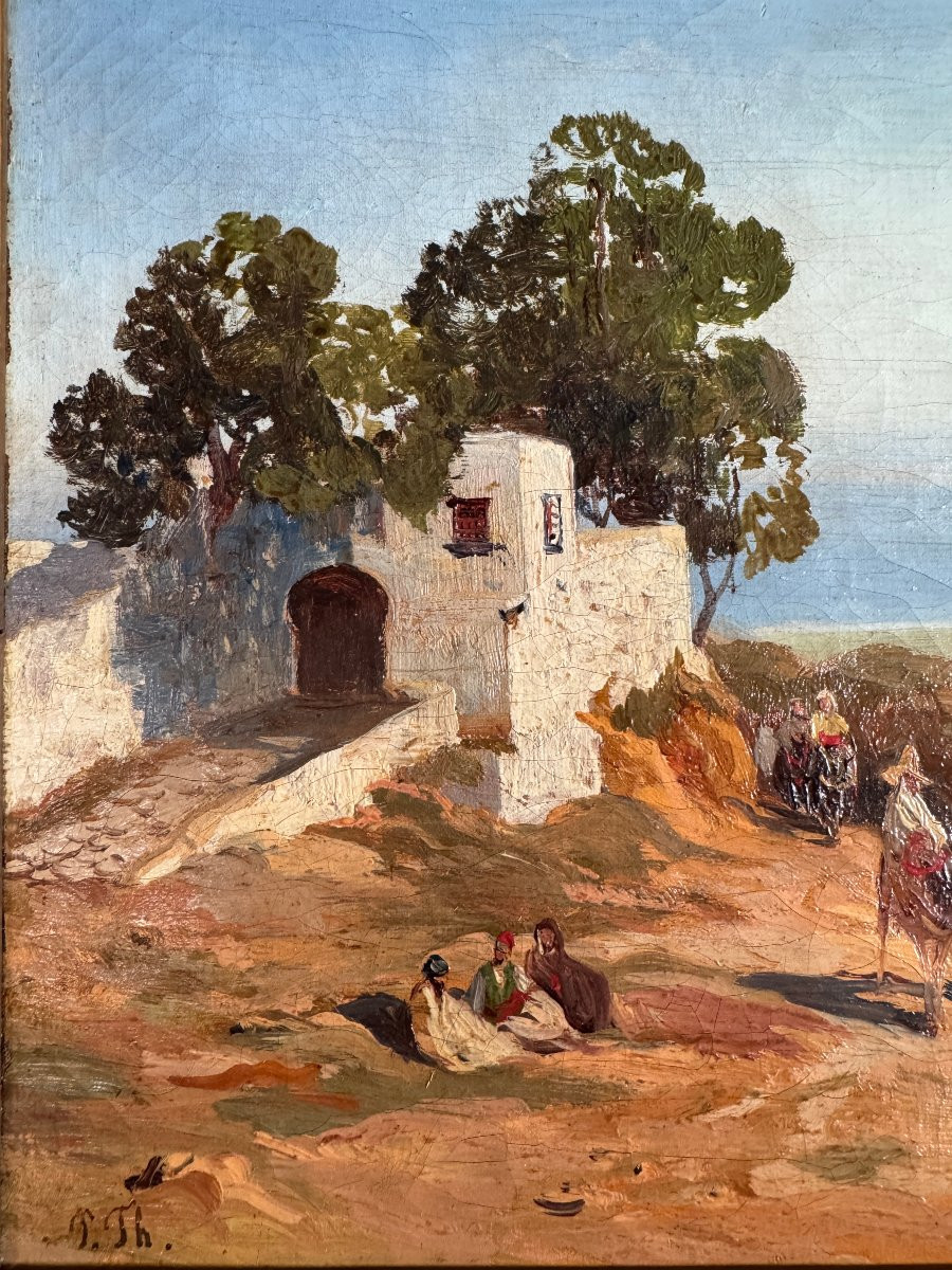 Pierre Thuillier (1799-1858) - Orientalist Landscape, Circa 1840-photo-3