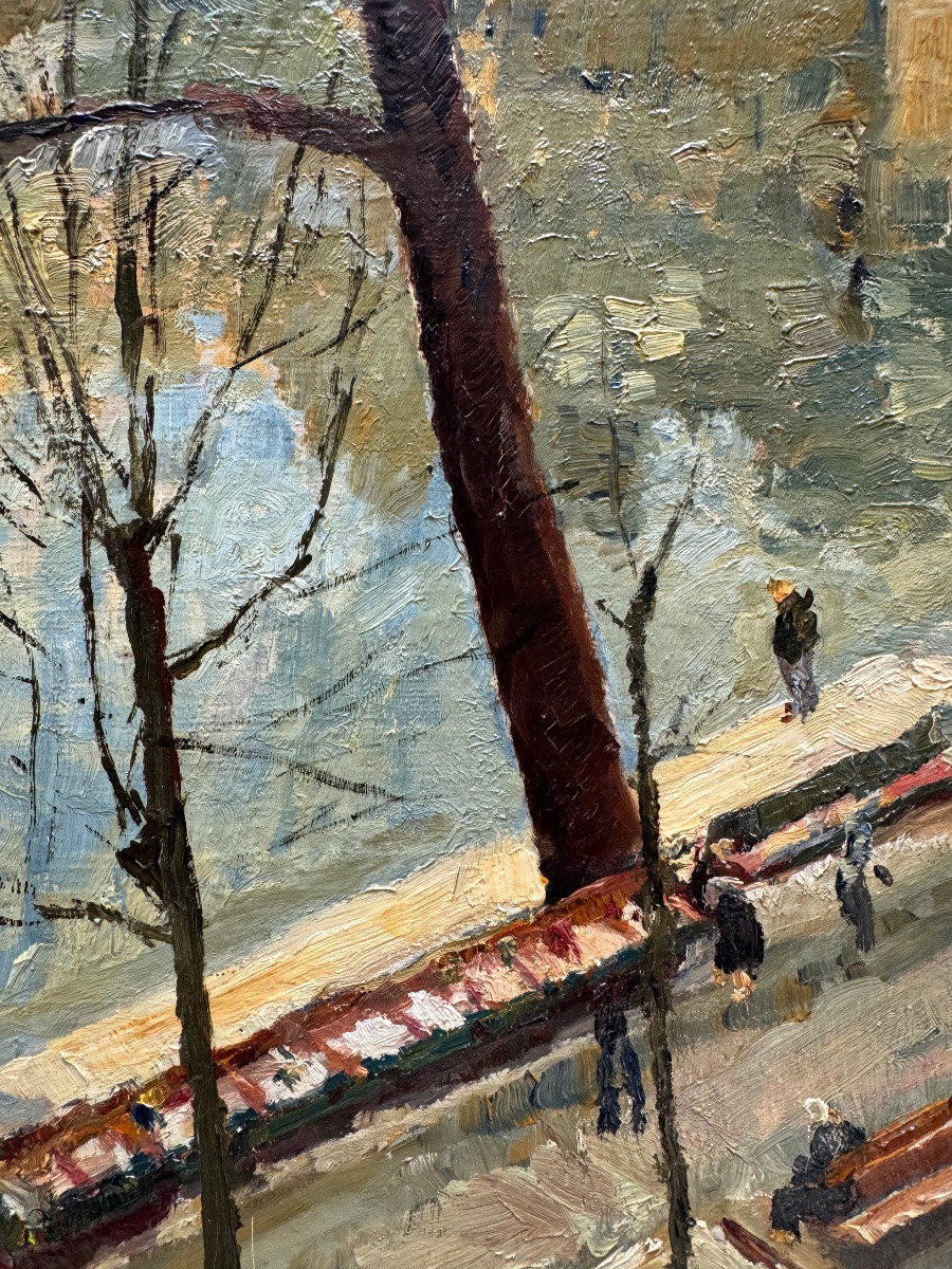 Arthur Fillon (1900-1974) - Paris, The Quays Place Dauphine, Circa 1930-photo-4
