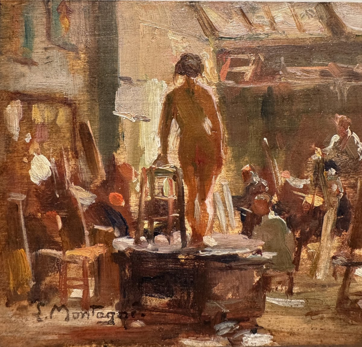 Louis Agricol Montagné (1879-1960) - At The Cormon Workshop, Circa 1895-photo-2