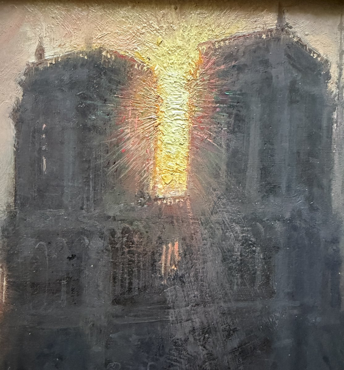 Foucaud (19th-20th Centuries) - The Lights Of Notre Dame De Paris, 1907-photo-3