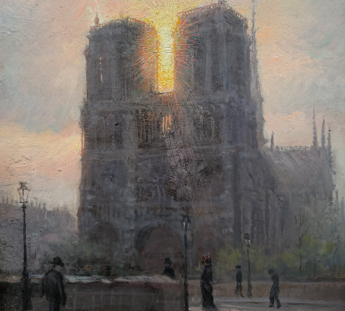 Foucaud (19th-20th Centuries) - The Lights Of Notre Dame De Paris, 1907-photo-4