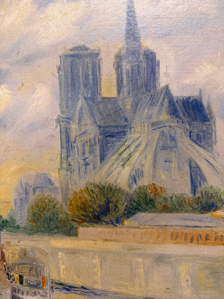 Lenoir - (pseudonym) Eugène - Galien Laloue (1854-1941) - Paris, Notre Dame And The Quays, 1904-photo-2