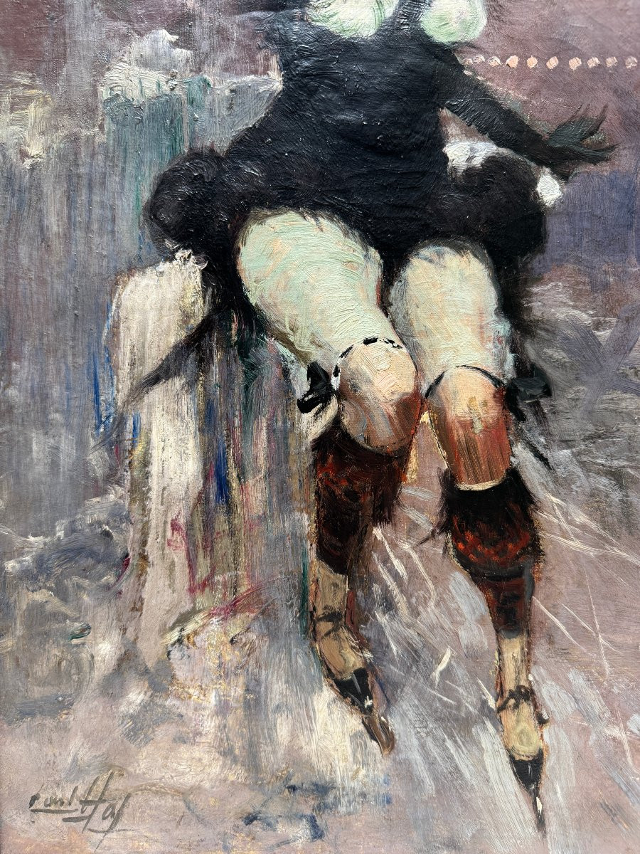 Paul Hay (XIX-XX) - La patineuse, circa 1890-photo-4