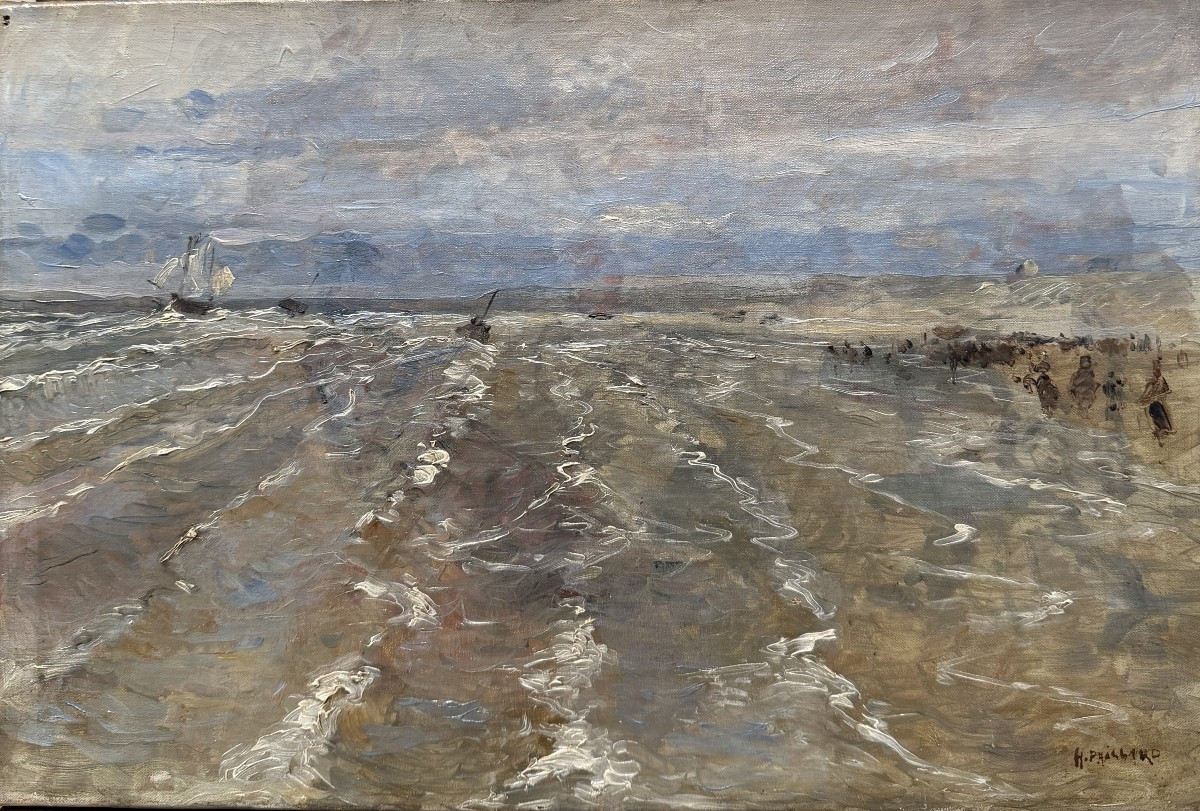 Henri Pierre Paillard (1844-1912) - Impressionist Seascape, Circa 1890