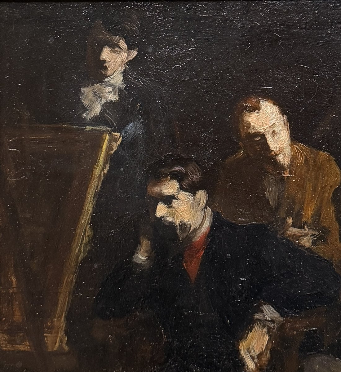 Émile-Artus Boeswillwald (Paris, 1873 – 1935) -  Autour d’une toile, esquisse   Circa 1904-photo-4