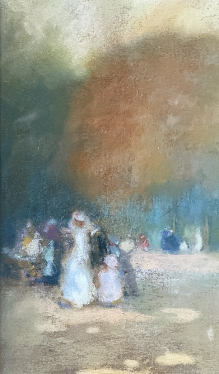 Lucien Victor Guirand De Scevola (1871-1950) - Elegant Women In The Park Of Versailles-photo-4