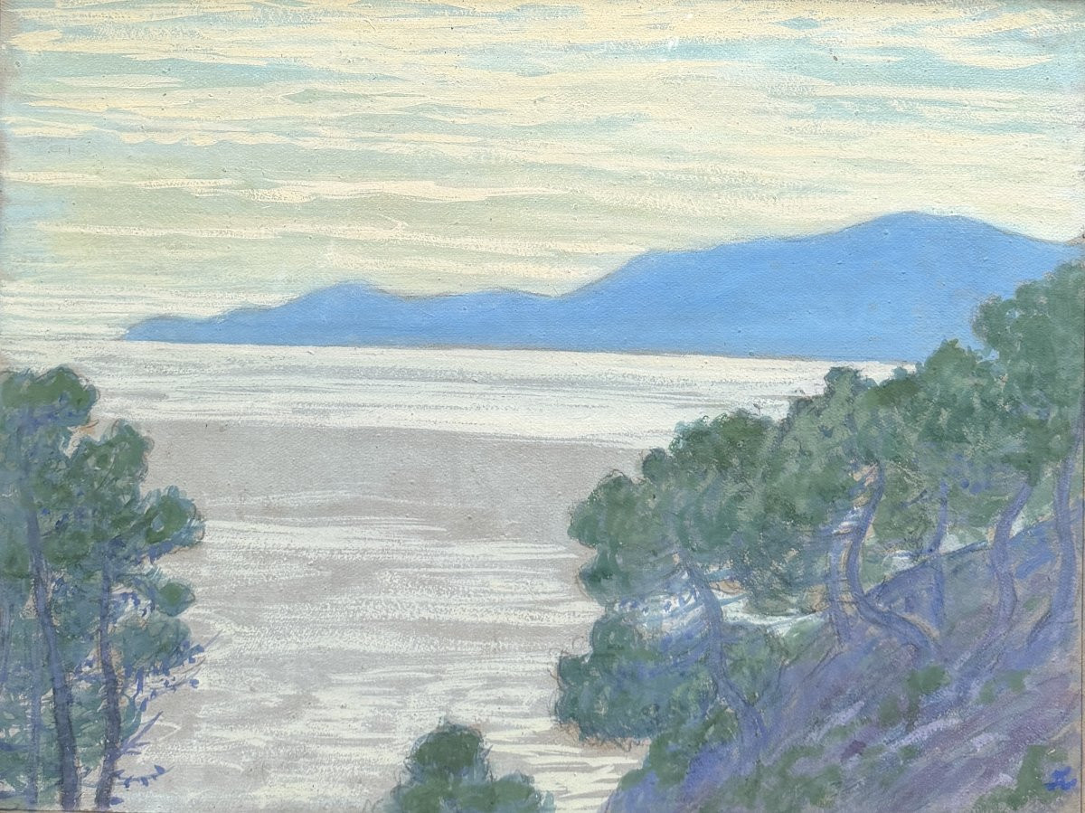 Jean-francis Auburtin (1866-1930) - Porquerolles-photo-3