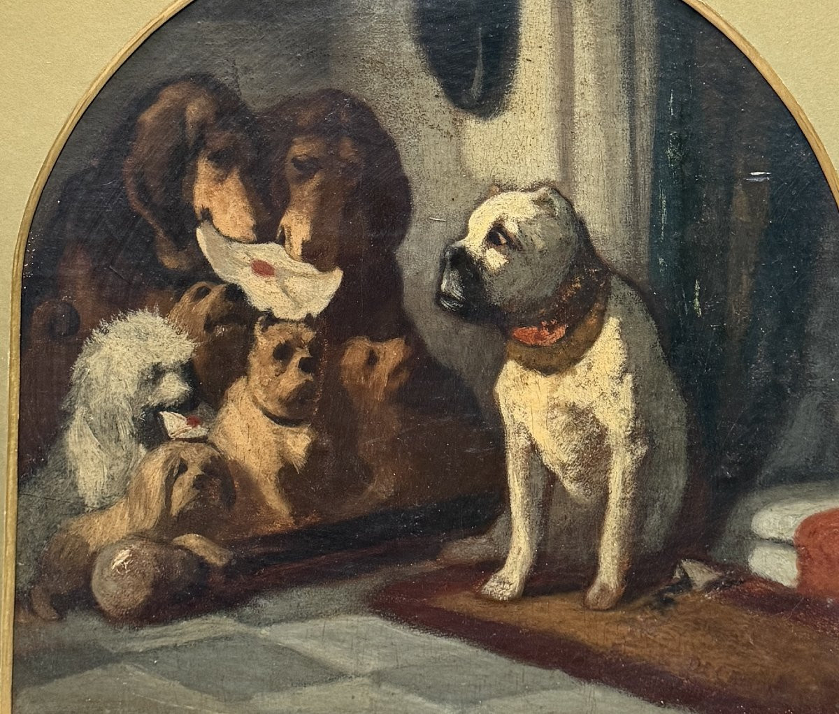Alexandre Gabriel DECAMPS (1803-1860) - Le conseil des chiens-photo-3