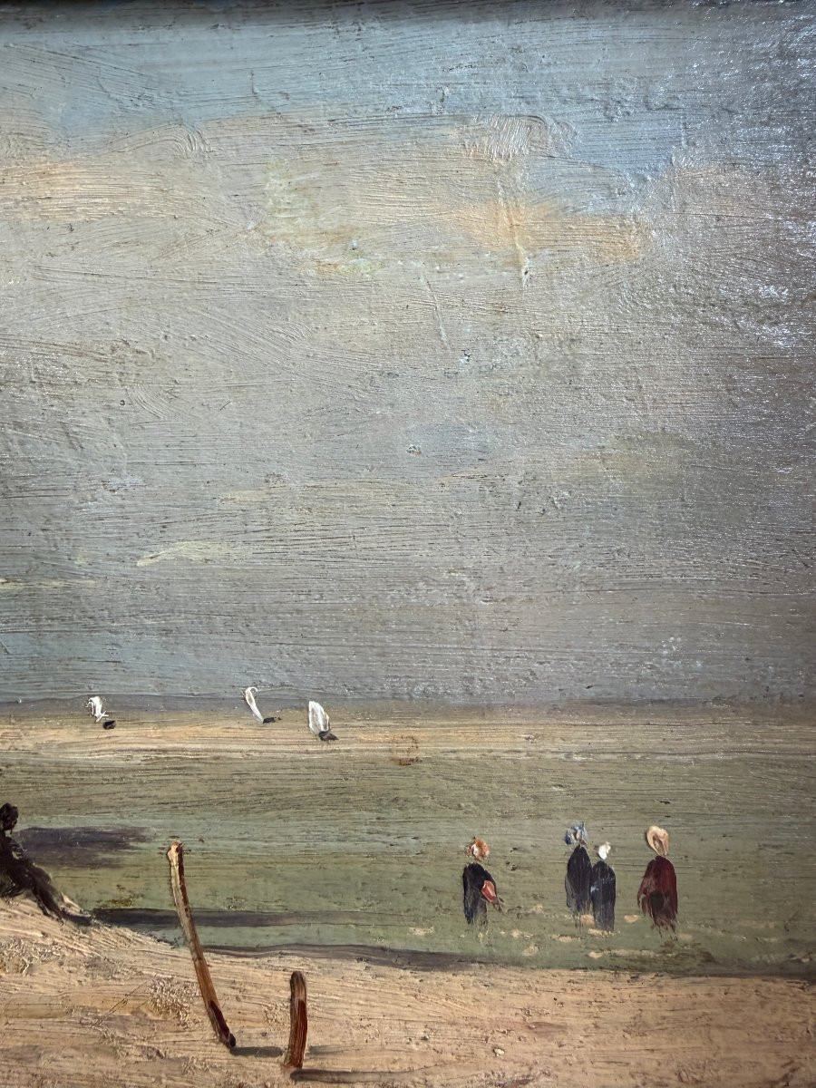 Auguste Grasset (1829-1884) - At The Beach, Circa 1880-photo-1