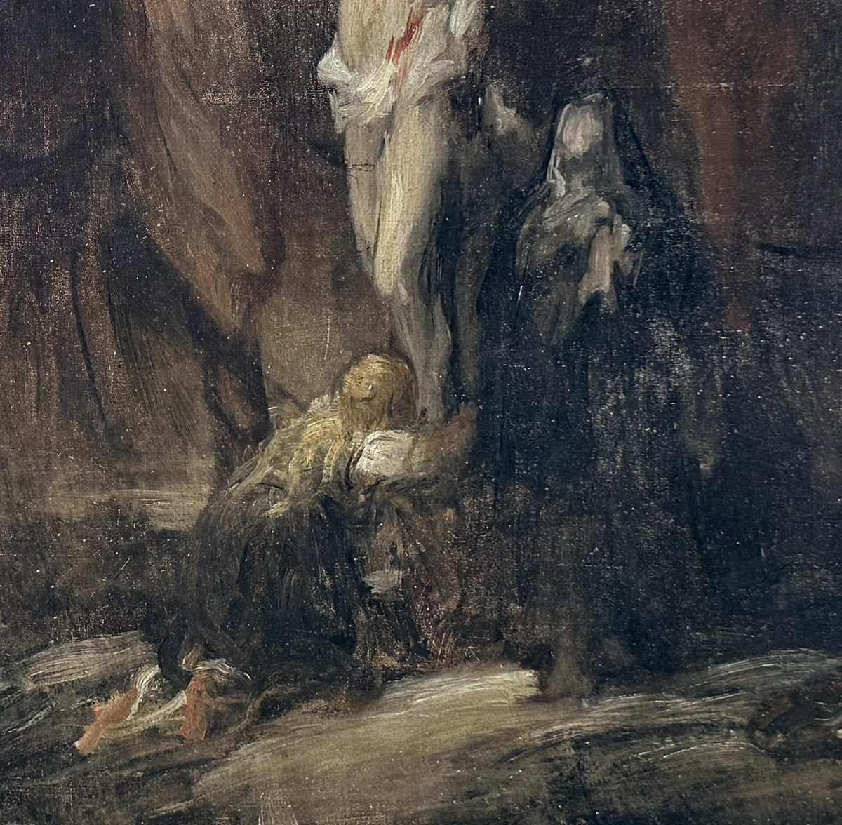 Entourage de Jean Baptiste Carpeaux (1827-1875) - Christ en croix, Marie Madeleine et la Vierge-photo-4