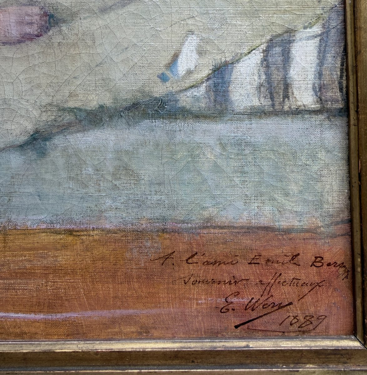 Emile Auguste Wery (1868-1935) - Au lit, 1889 - dédicace à Emile Bernard-photo-4