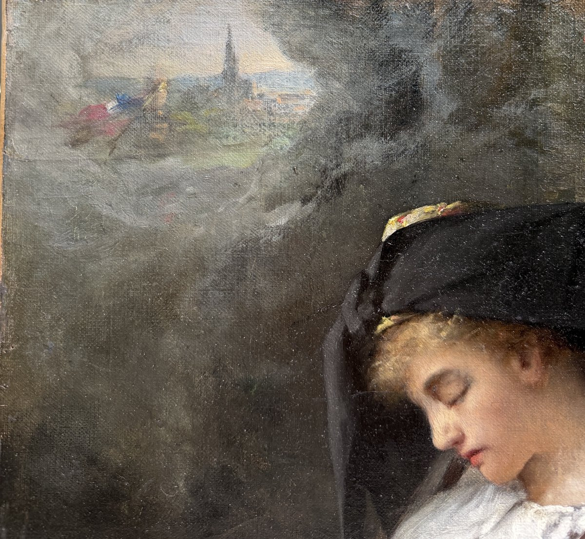 Emmanuel Benner (1836-1896) - Dreaming Of Alsace, Circa 1895-photo-2