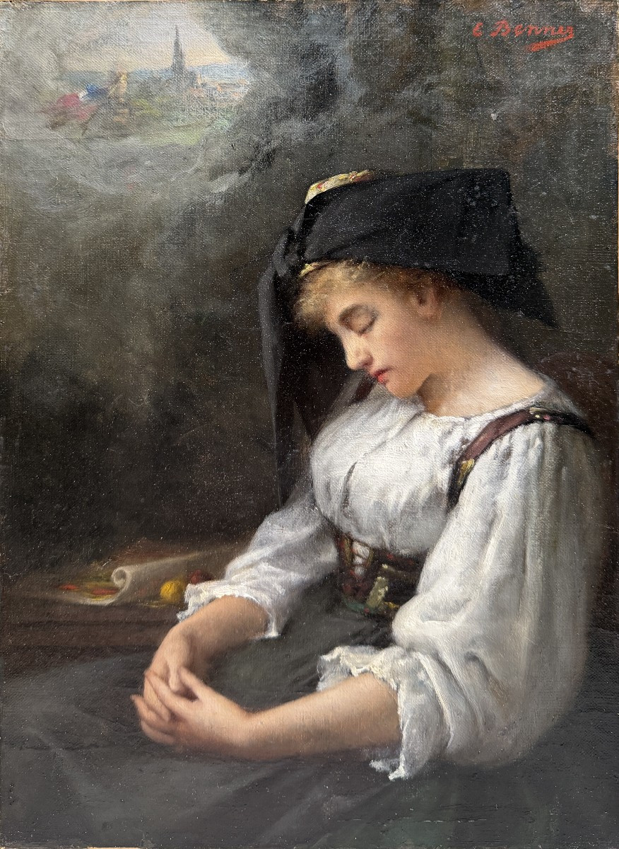 Emmanuel Benner (1836-1896) - Dreaming Of Alsace, Circa 1895