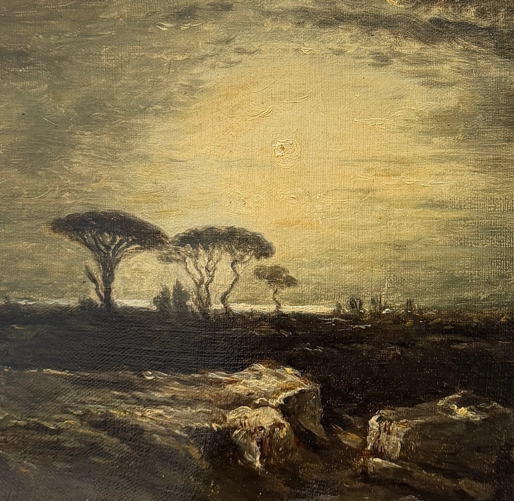 Félix Ziem (1821-1911) Attribué à - Les marais Pontins-photo-3