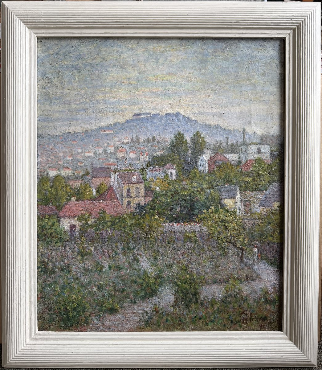 Honoré Auclair Gleizes (1855-1920) - Mont Valérien As Seen From Courbevoie, 1901-photo-2