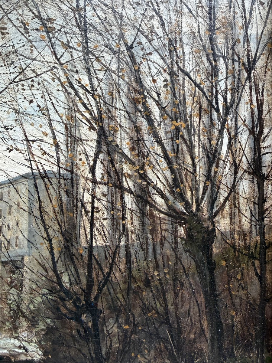 Edouard Daliphard (1833-1877) - Moulins sur la Seine, 1864-photo-3
