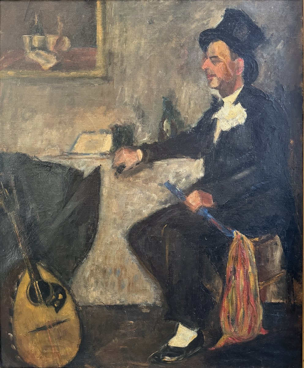 Ecole française du début du XXème siècle - Le magicien, circa 1910-photo-2