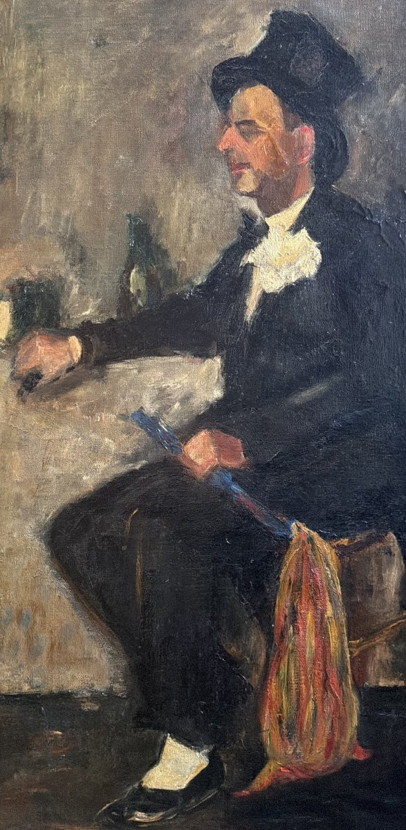 Ecole française du début du XXème siècle - Le magicien, circa 1910-photo-4