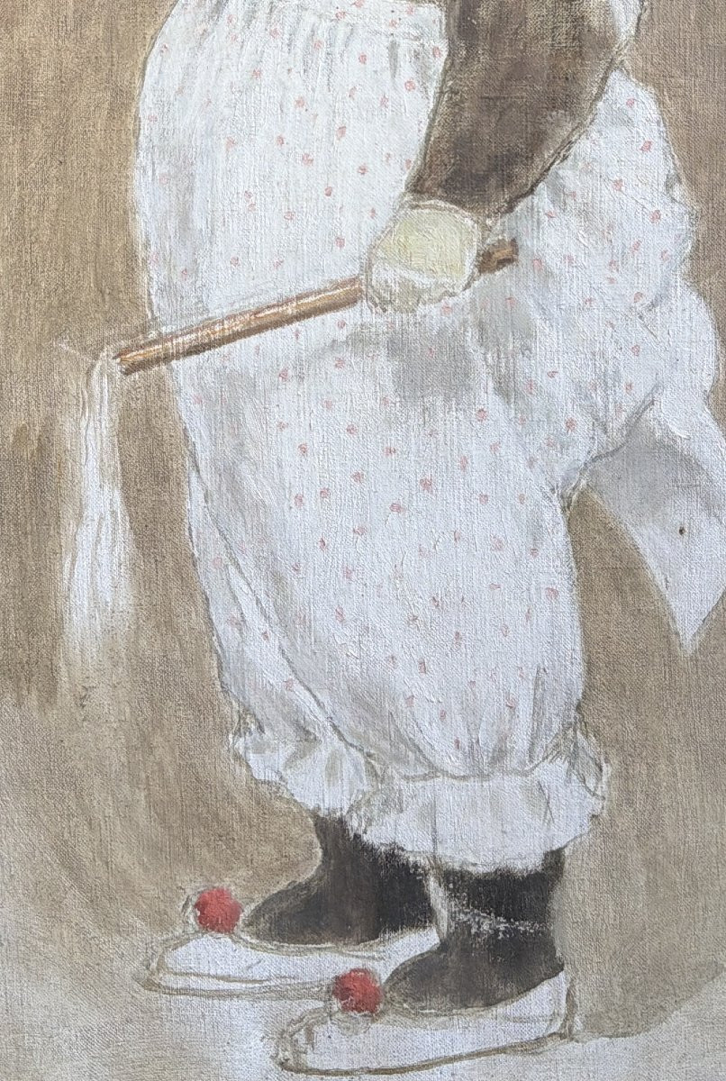 French Impressionist School - The White Clown, Circa 1890-photo-4