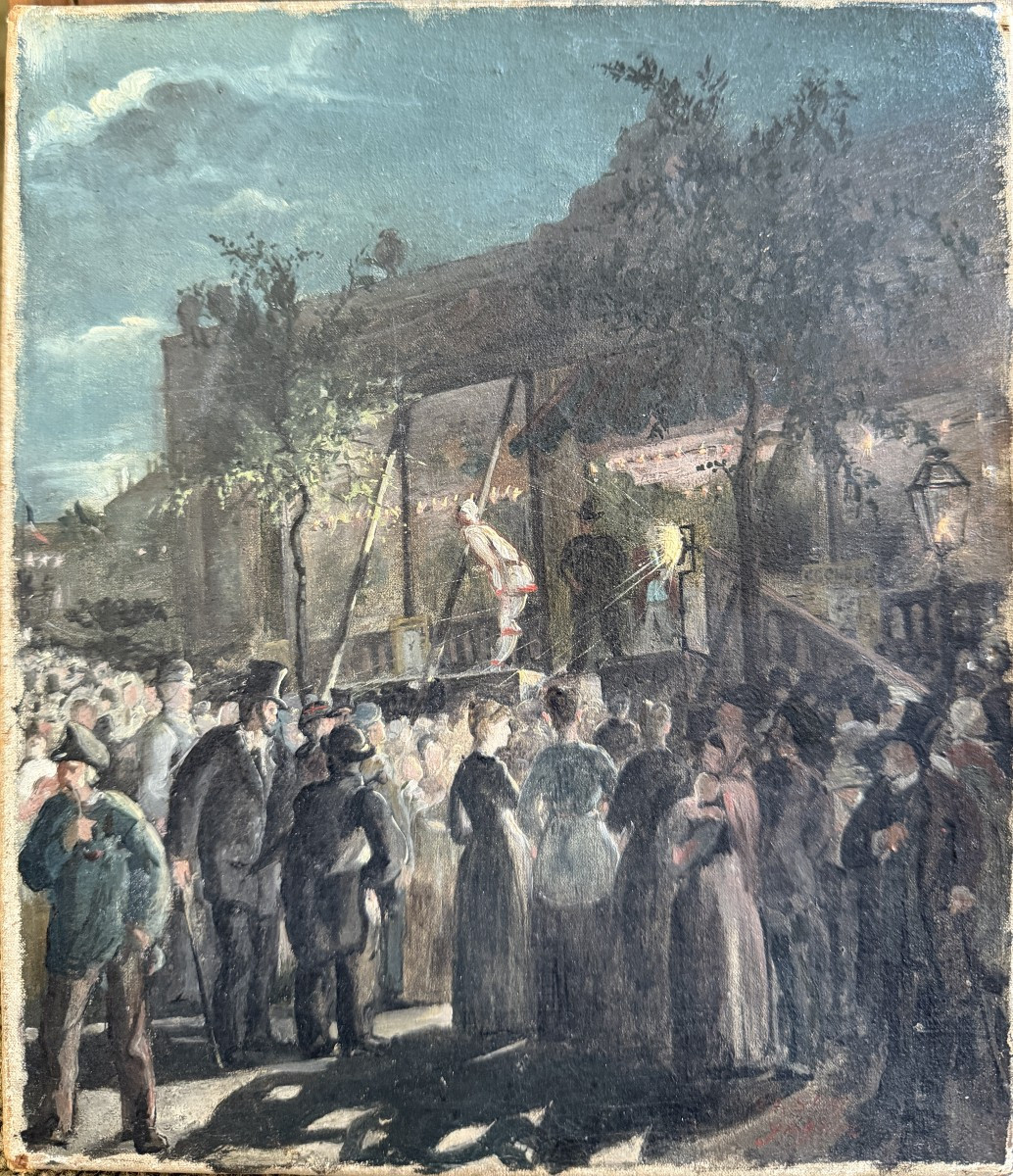 Ecole Française Impressionniste - Paris, Denfert Rochereau, The Lion Of Belfort Festival, 1885