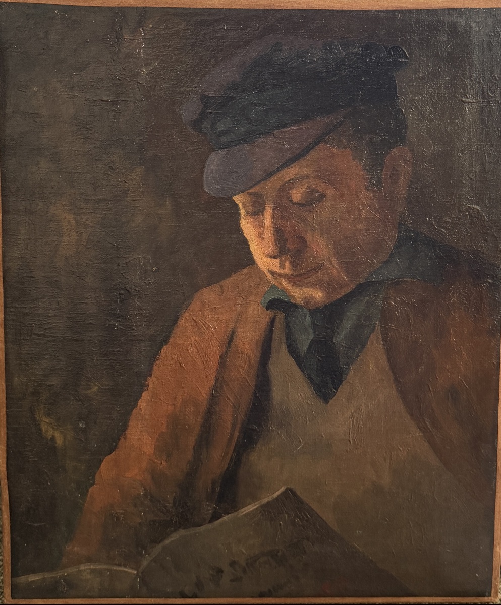 "lippyz" (israel Isaac) Lipshitz (1903-1980)  Portrait Of A Man In A Beret, Circa 1930